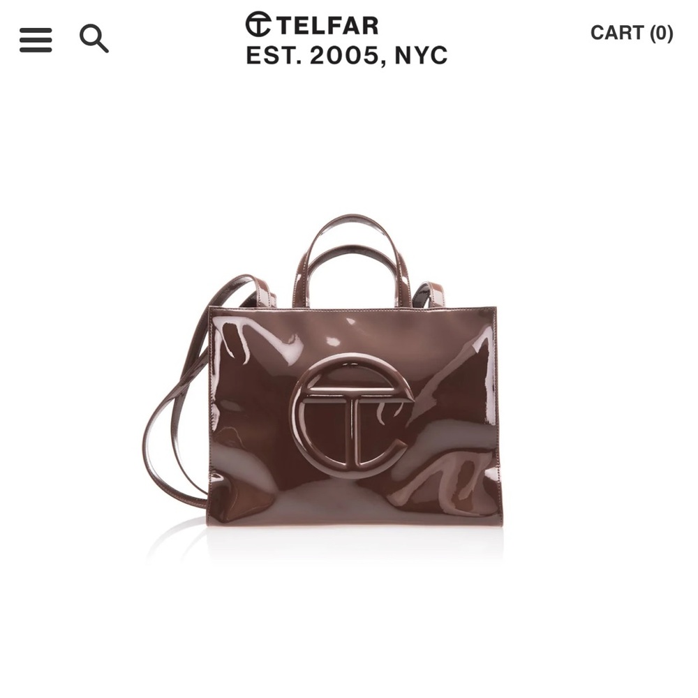 Telfar- Medium Shopping Bag - Chocolate Patent